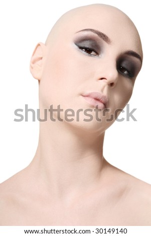 skinhead hairstyle. of beautiful skinhead girl