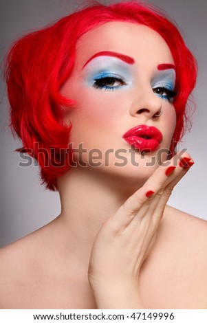 redheads makeup. of young beautiful redhead