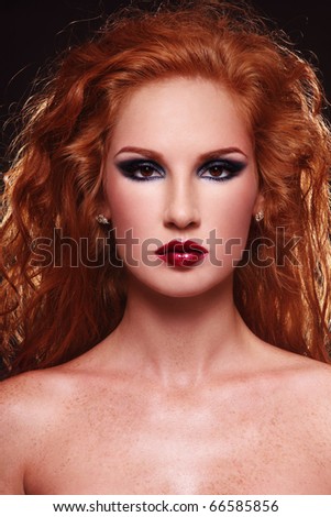 curly red hair and stylish