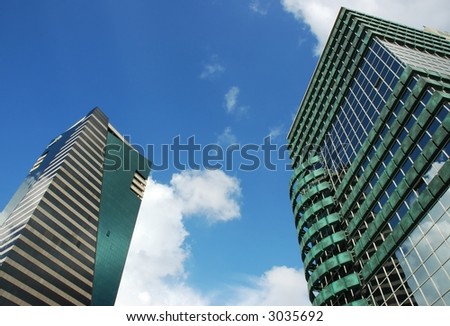 two skyscrapers
