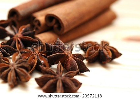 anise and cinnamon spices
