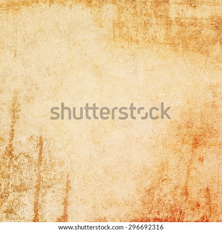 Grunge orange texture or background with Dirty or aging.