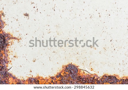 Rusty Metal, Corrosion of the surface, Grunge texture or background.