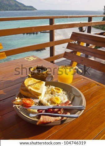 Breakfast time in Lipe island, Thailand