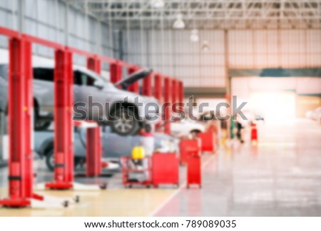 car in maintenance in garage service station, automobile industry