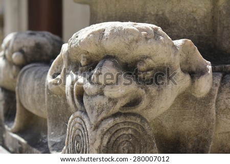 Demon Head Statue