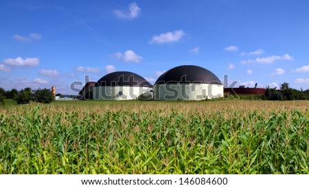 Bio gas plant in a maize field