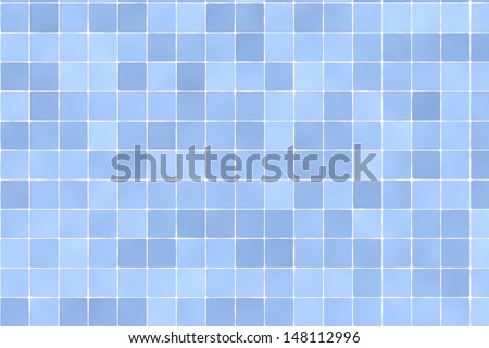 Blue mosaic tile in a bathroom