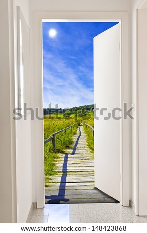 Open door to nature
