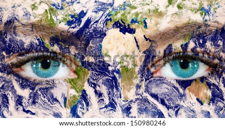 Earth eyes - earth texture by NASA.gov