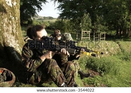 British Army soldiers on training Exercise