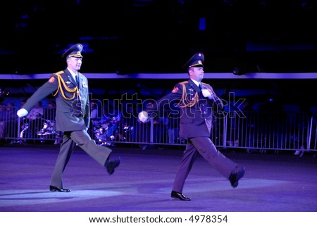 stock photo : Russian army officers at the Edinburgh Military Tattoo 2007