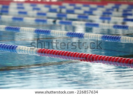 Swimming Lane Markers in Swimming pool