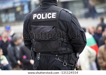 detail of a police officer