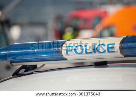 police car sign. siren light