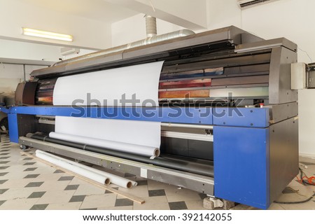 professional printing machine in printing house
