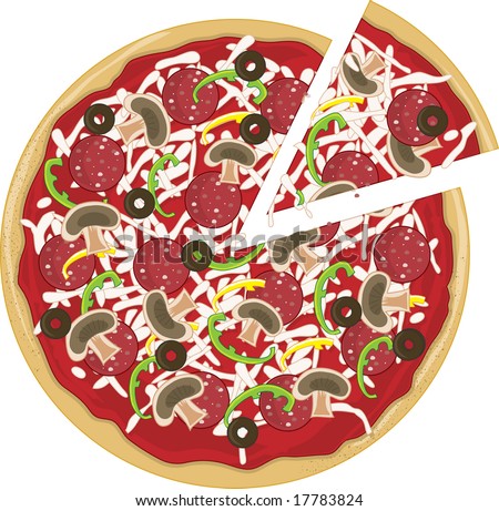 pizza slice clipart. tasty pizza with a slice