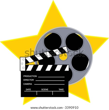 reel and clapboard with a