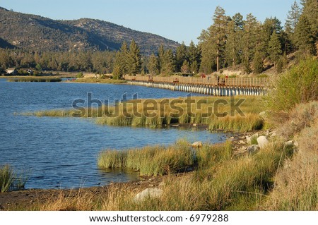 Lake of a wildlife preserve; Big Bear Lake, California