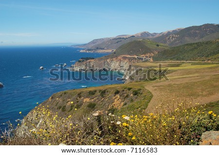 Grasslands along coast; Central California Coast