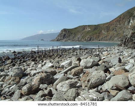 Rocky beach; Central California Coast; California