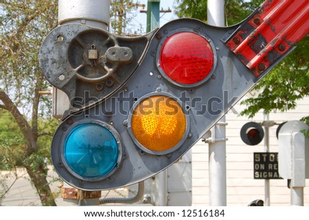 Railroad crossing signal; Perris, California