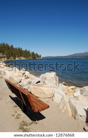 Lake shore; Big Bear Lake, California