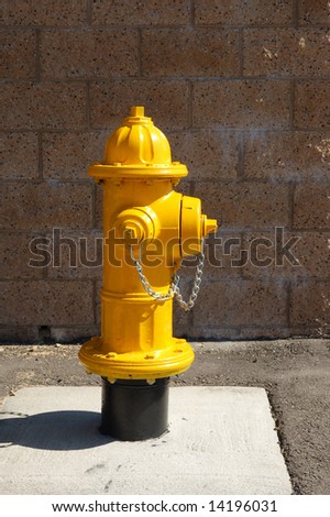 Yellow fire hydrant; Big Bear Lake, California