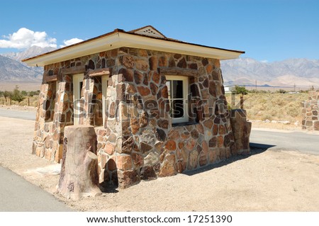 Old rock guard house; Manzanar Relocation Camp Historical Site; Lone Pine, California