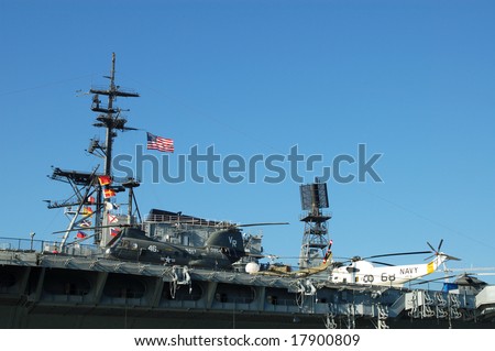 Aircraft on an aircraft carrier; Midway Museum; San Diego, California