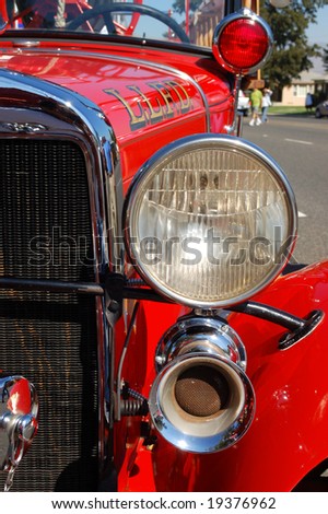 Restored vintage fire truck; Loma Linda, California