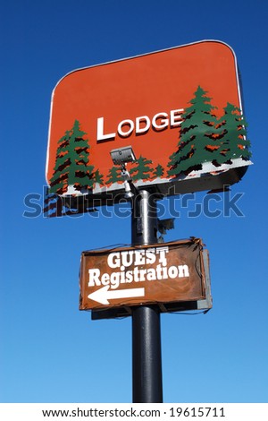 Motel sign; Lee Vining, California