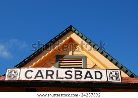 CARLSBAD, CA - JANUARY 26: Old Santa Fe Depot; built 1907. Served as telegraph office, post office, Well Fargo Express Office, general store. Closed 1960. As of Jan. 26, 2009, it is now home of the local Visitor\'s Information