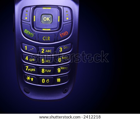 Glowing Cell Phone Keypad