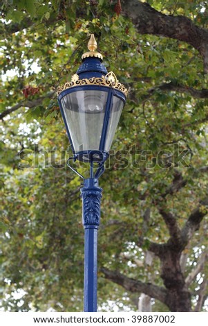 An old lamp post in London