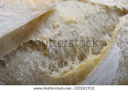 Close up of french baguette bread for food background