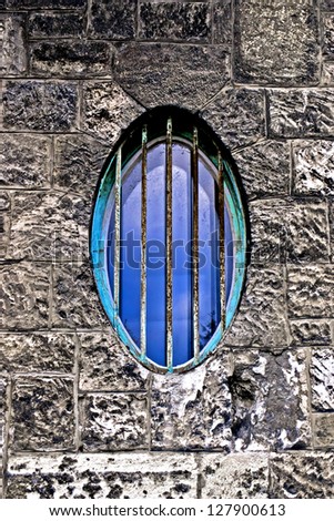 Background of an oval window