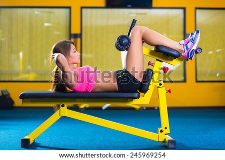 Woman working out in fitness - Active girl