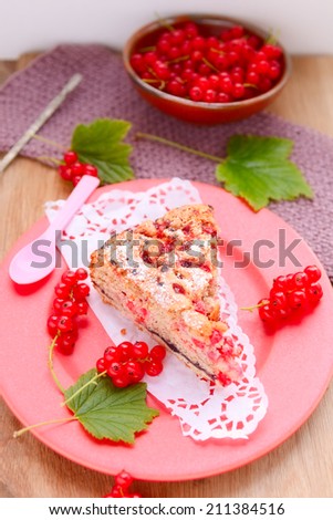 Red currants cake