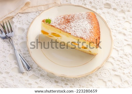 Cream Cheese Peach Cake
