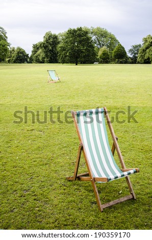 park chair on lawn