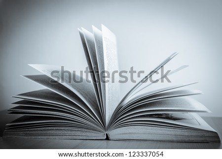 Old Fashioned Open Book Lighted Vintage Background