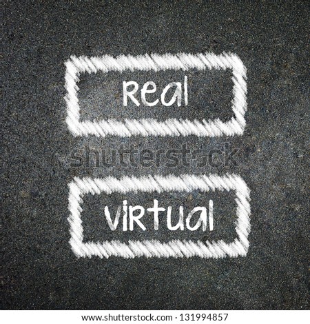 Real virtual on blackboard