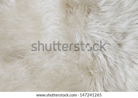 The manufactured skin of a sheep may be used as background
