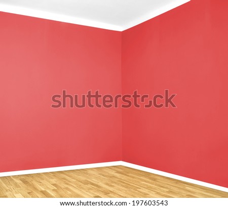 Red Empty Room corner Background