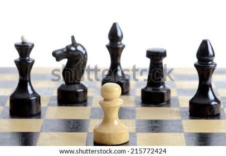 Chess pieces - concept business and unequal fight