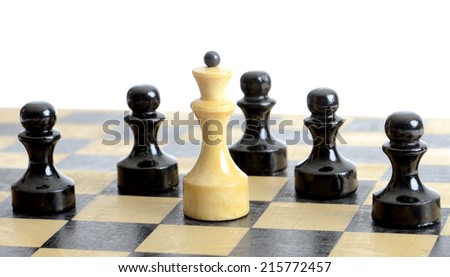 Chess pieces - concept business and unequal fight