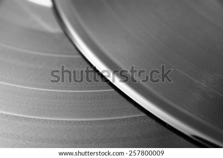 Vintage looking Vinyl record music recording support - music background
