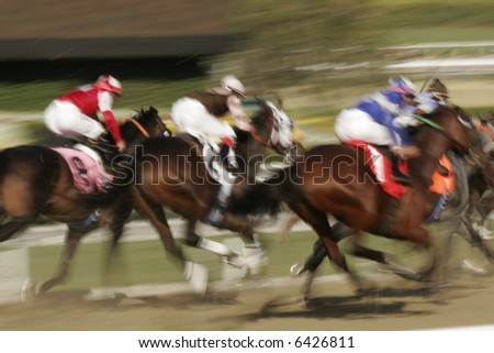 Horse Racing Abstract Blur