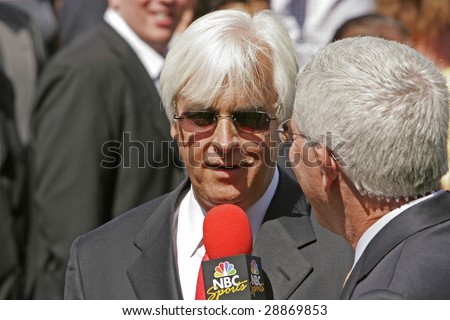 ARCADIA, CA - APR 4: Thoroughbred trainer Bob Baffert is interviewed at Santa Anita Park April 4, 2009 in Arcadia, CA. Baffert was elected to the Racing Hall of Fame on April 20th.